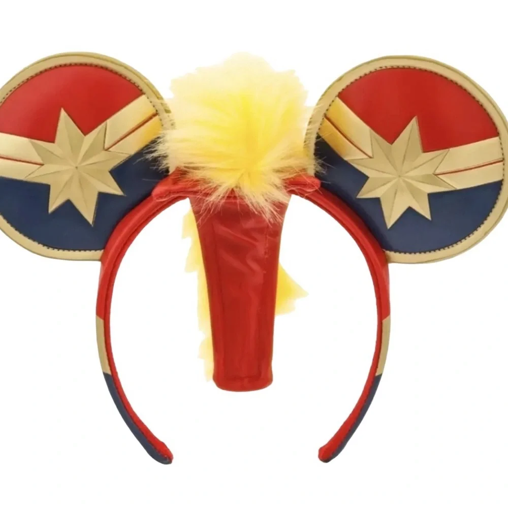 Disney Captain Marvel Ears with Faux Mohawk - Picture 2 of 5